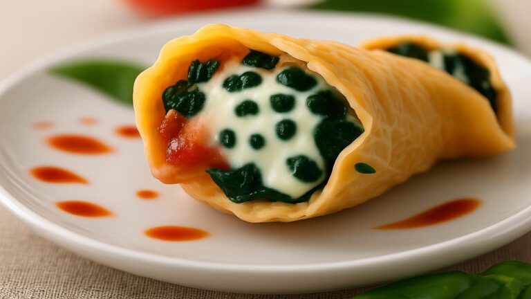 Spinach and ricotta stuffed shells