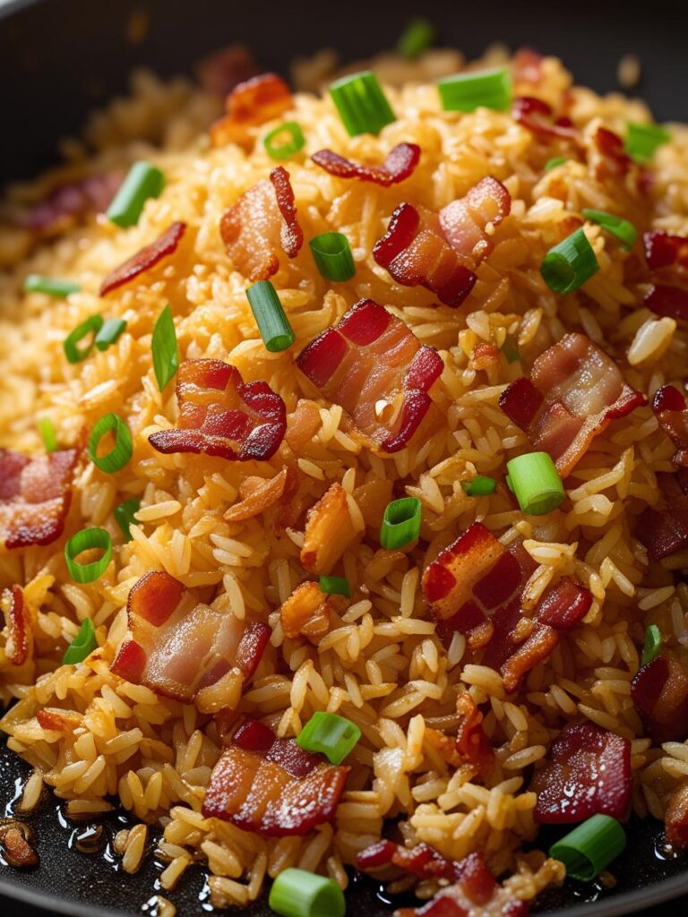 Bacon fried rice under 30 minutes