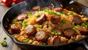 Cajun sausage and rice skillet