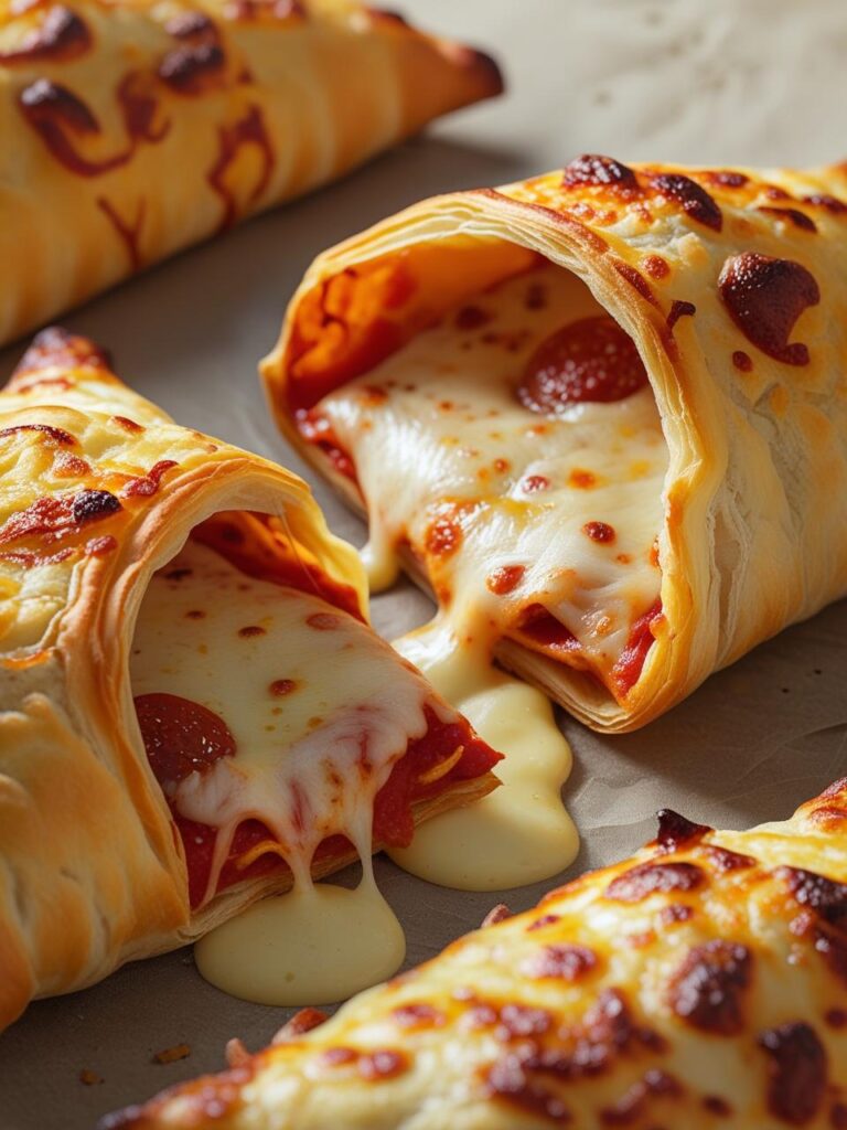 Cheesy pizza pockets