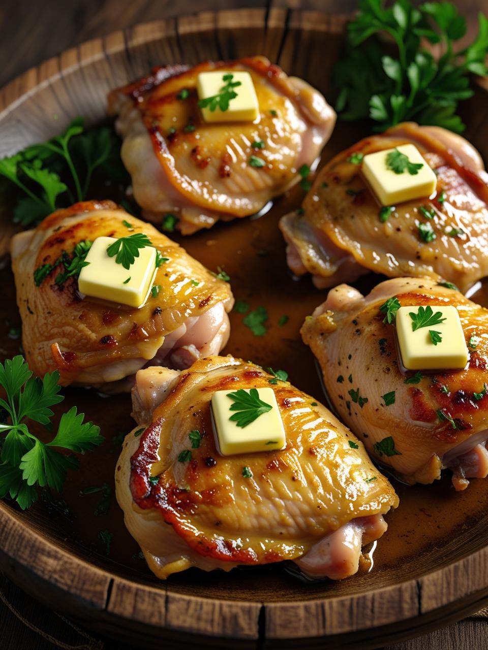Garlic butter chicken thighs