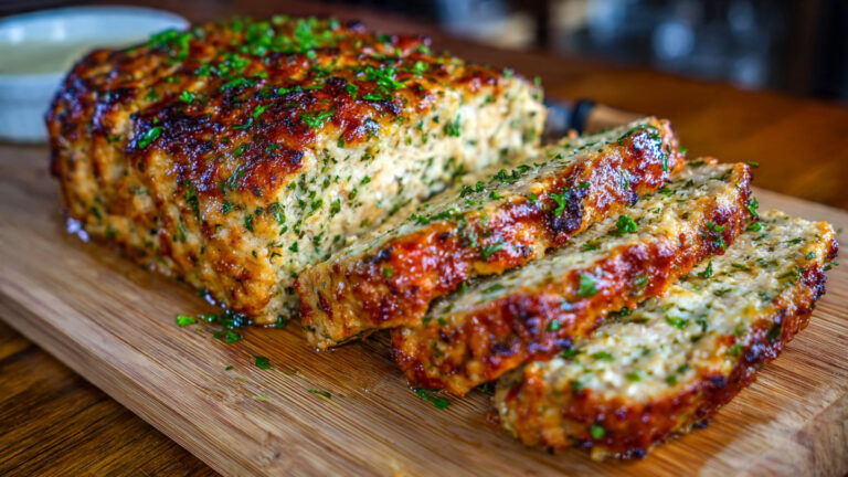 Garlic Parmesan Chicken Meatloaf That Melts in Your Mouth