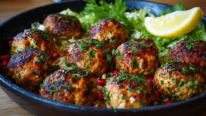 Greek Chicken Meatballs with Lemon Orzo – A Fresh Twist on Weeknight Dinner