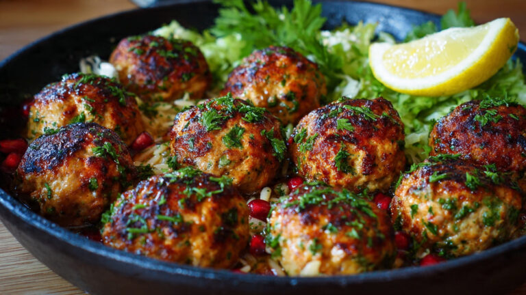Greek Chicken Meatballs with Lemon Orzo – A Fresh Twist on Weeknight Dinner