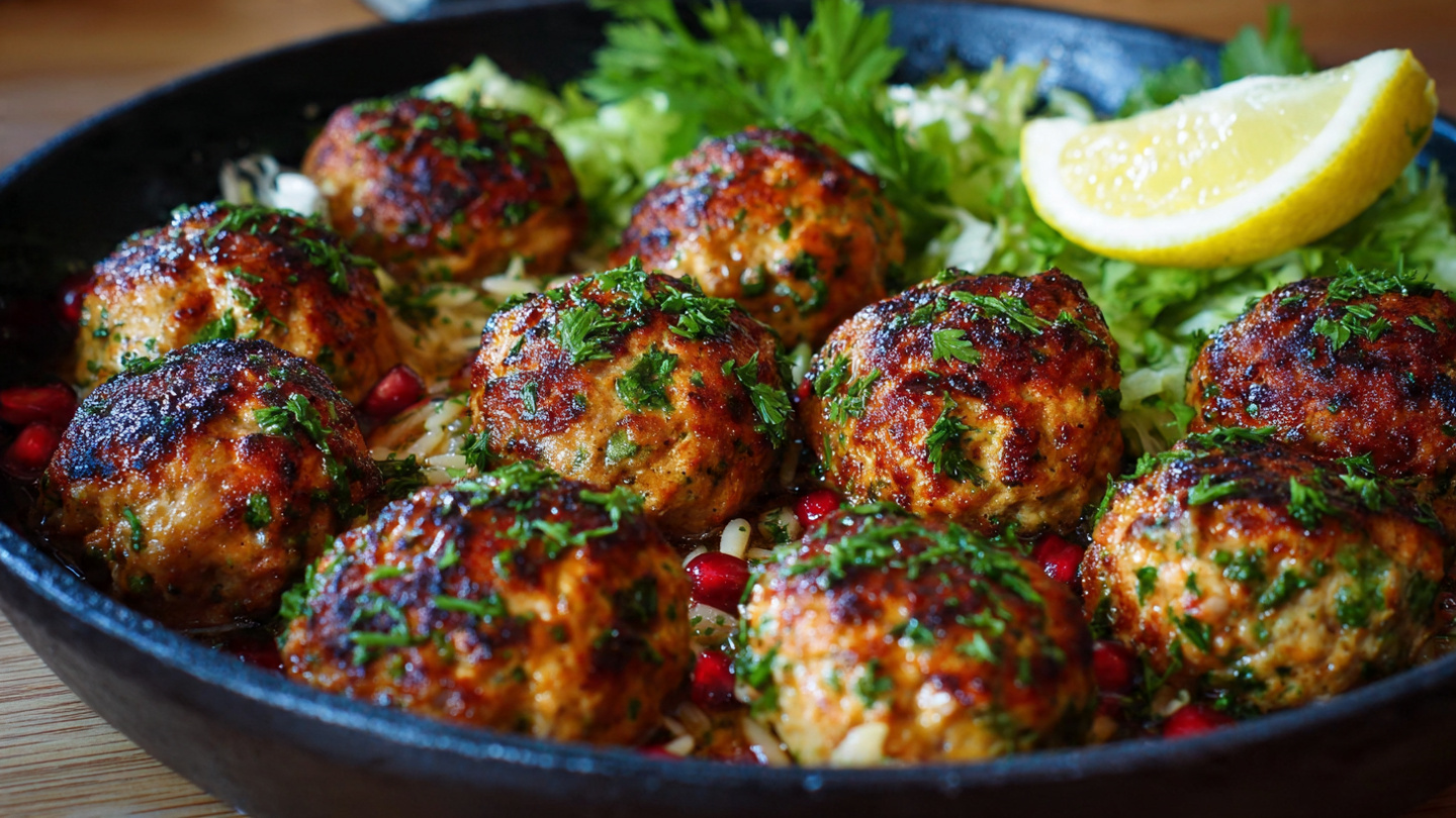 Greek Chicken Meatballs with Lemon Orzo – A Fresh Twist on Weeknight Dinner